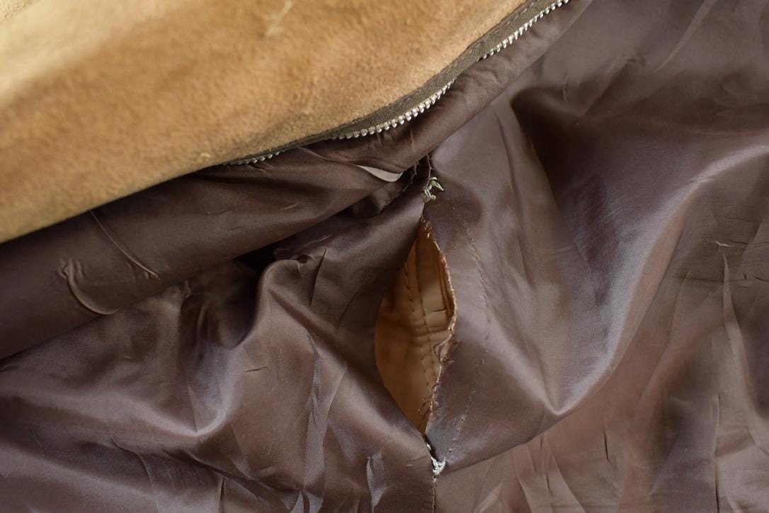 Vintage 1970s George Richards Genuine Leather Blazer Jacket Size 42