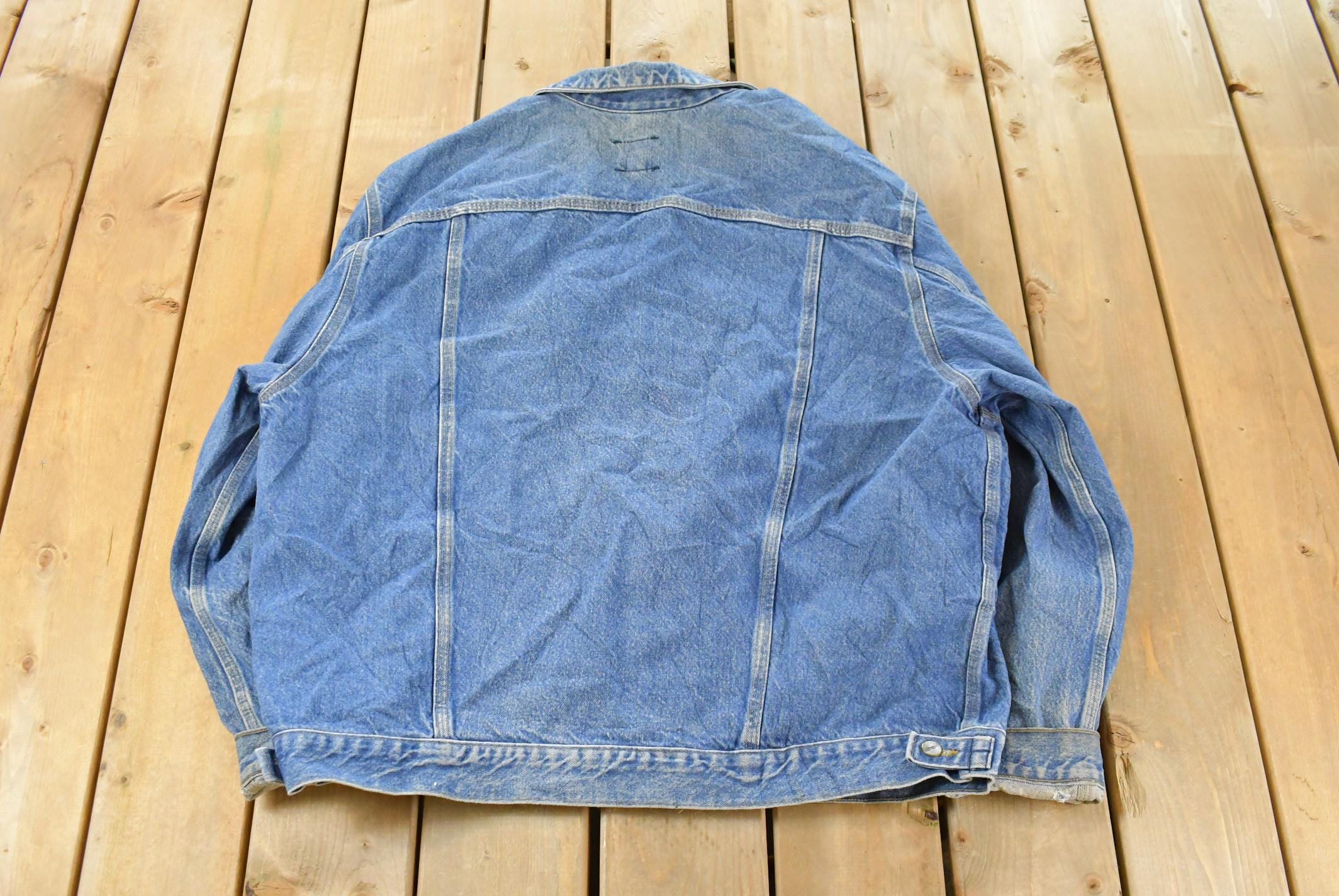 Vintage 1990s Carhartt Denim Trucker Jacket Men's 2XL