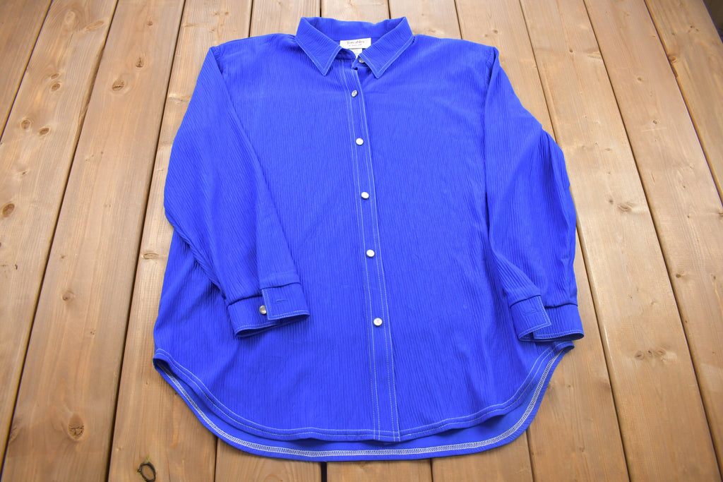 Vintage 1990s Toetables Button Up Shirt  Made in USA  Women's Vintage  Vintage Blouse  1990s Button Up  Vintage Flannel
