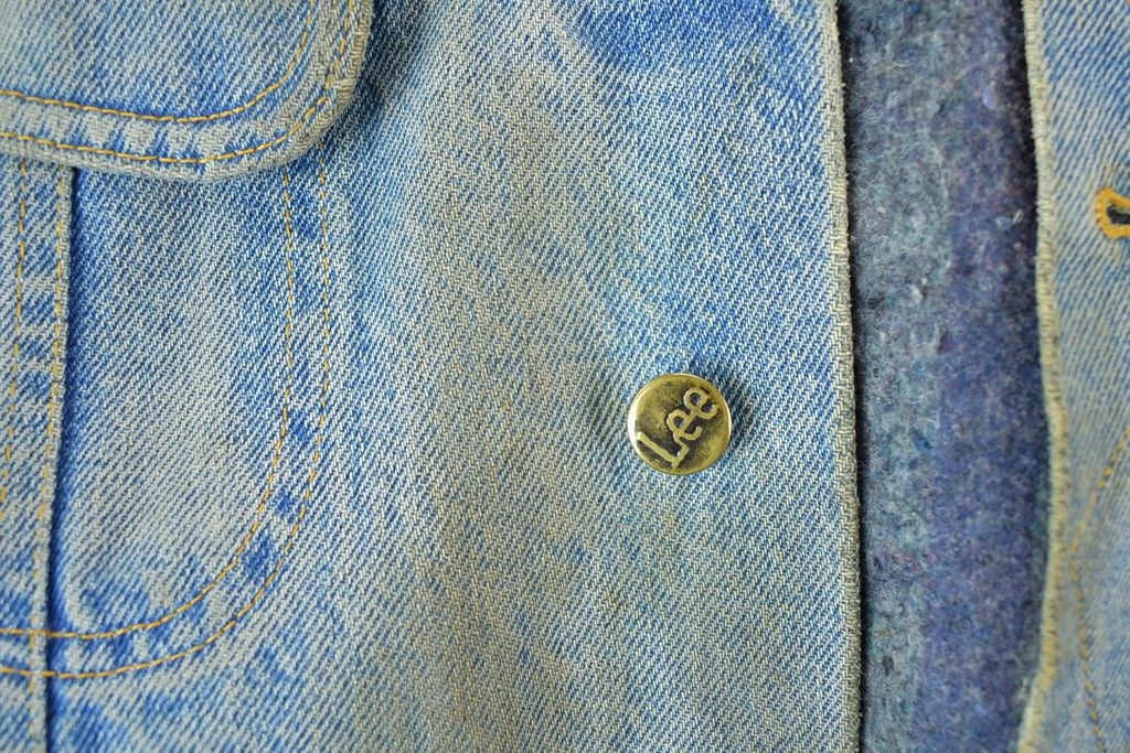 Vintage 1970s Lee Storm Riders Lined Jean Jacket