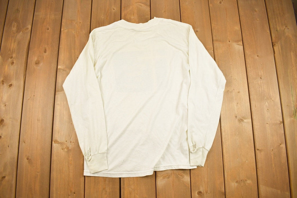 Vintage 2002 God Is Our Guide! Graphic Long Sleeve Shirt