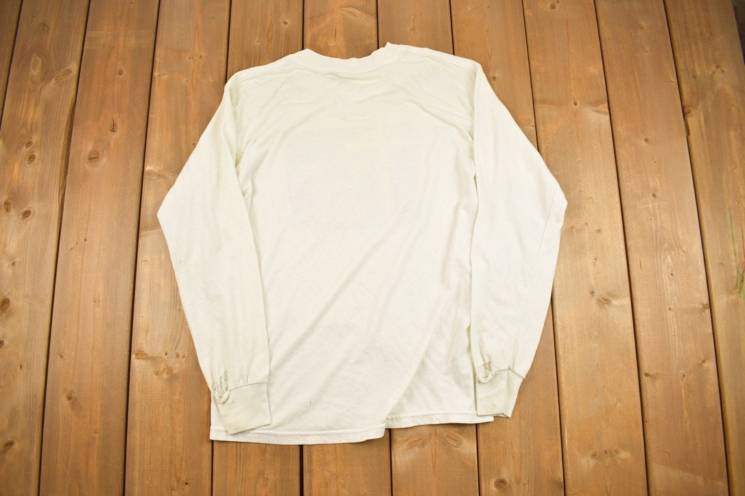 Vintage 2002 God Is Our Guide! Graphic Long Sleeve Shirt