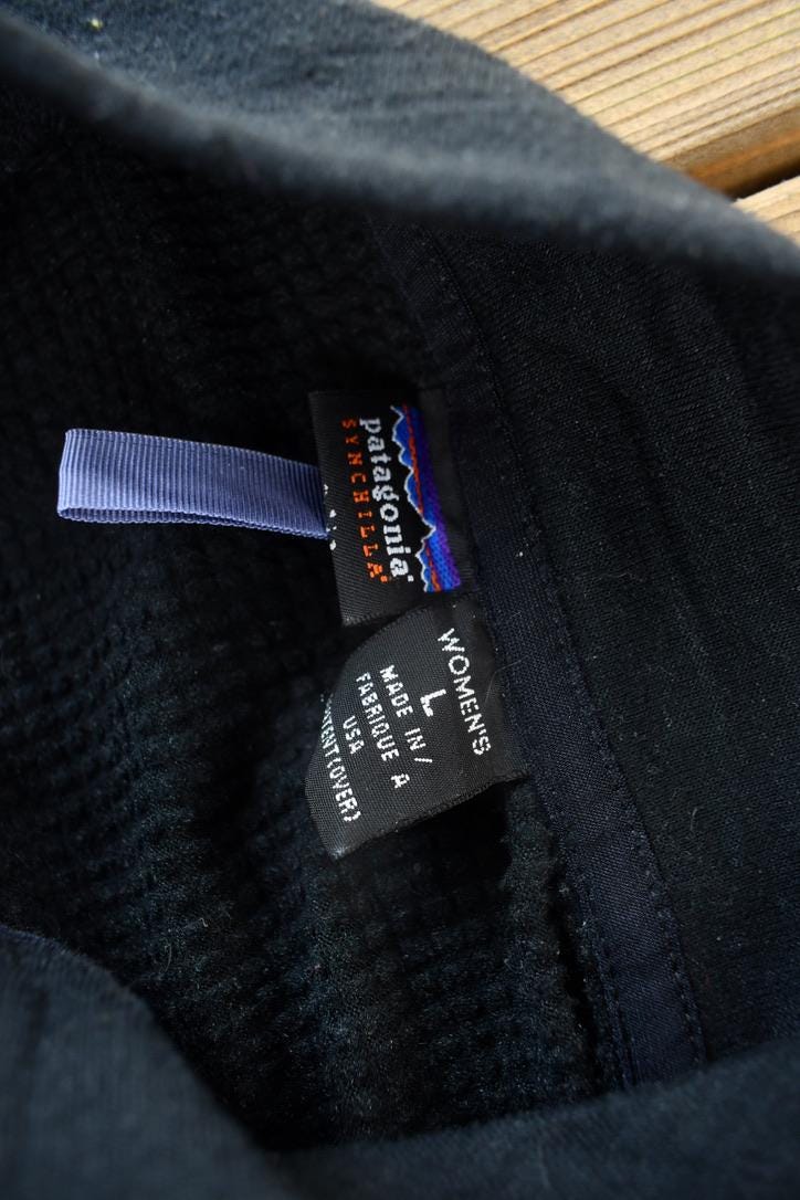 Vintage 1990s Patagonia Synchilla Full Zip Sweater / Made In USA / 90s Fleece Vest / Streetwear / Women's / L