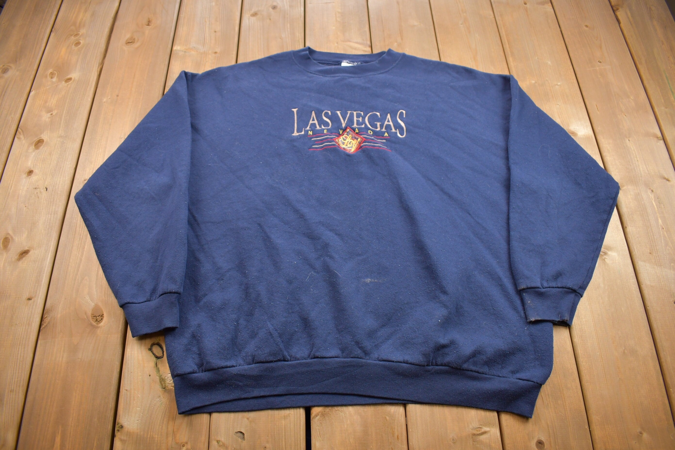 Vintage 1990s Las Vegas, Nevada Spell Out Crewneck Sweatshirt