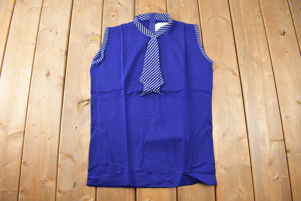 True Vintage 1960s Deadstock Helen Sue Sleeveless Blouse With Tie Made In Japan