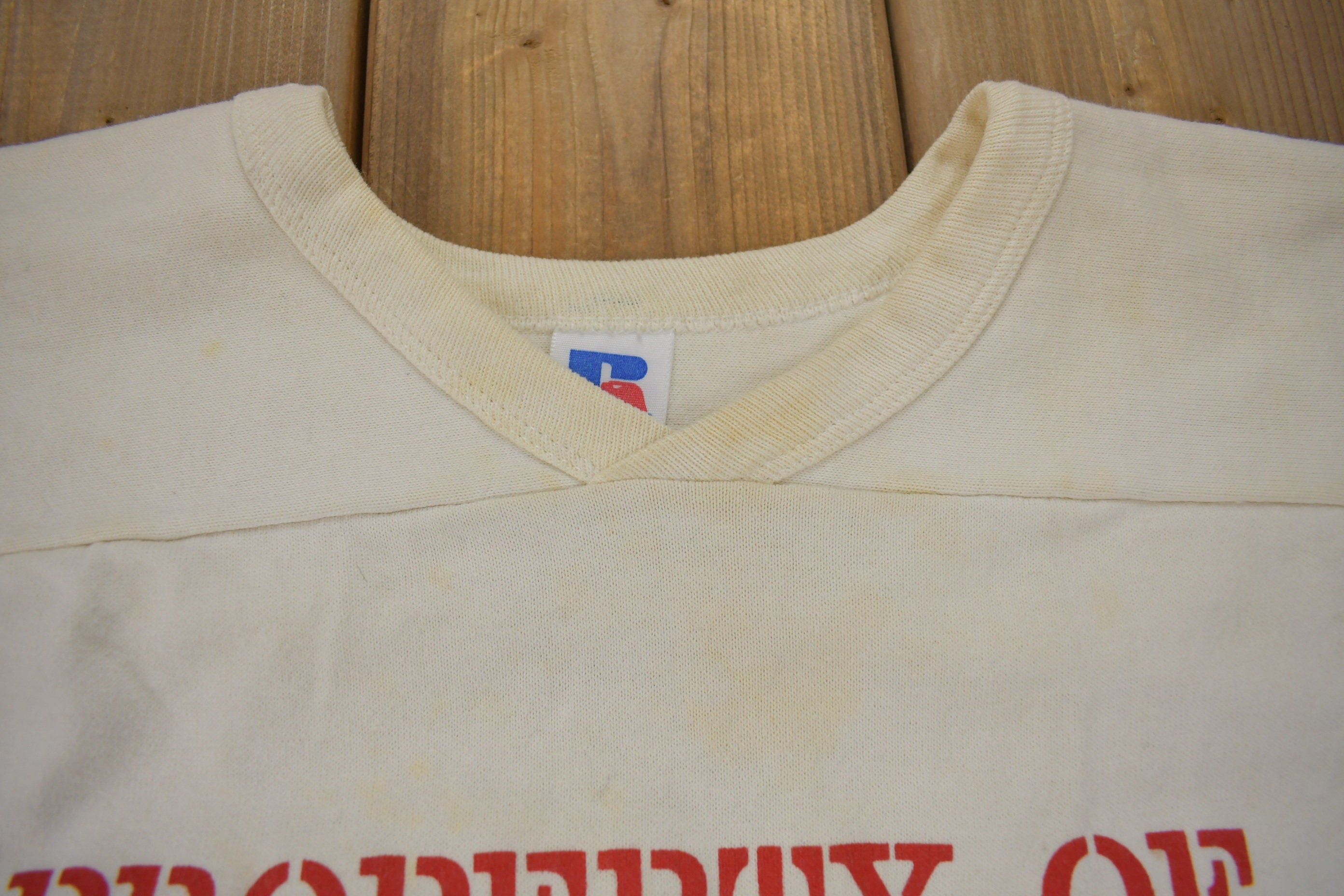 Vintage 1980s Mansfield University Football Jersey Sweater