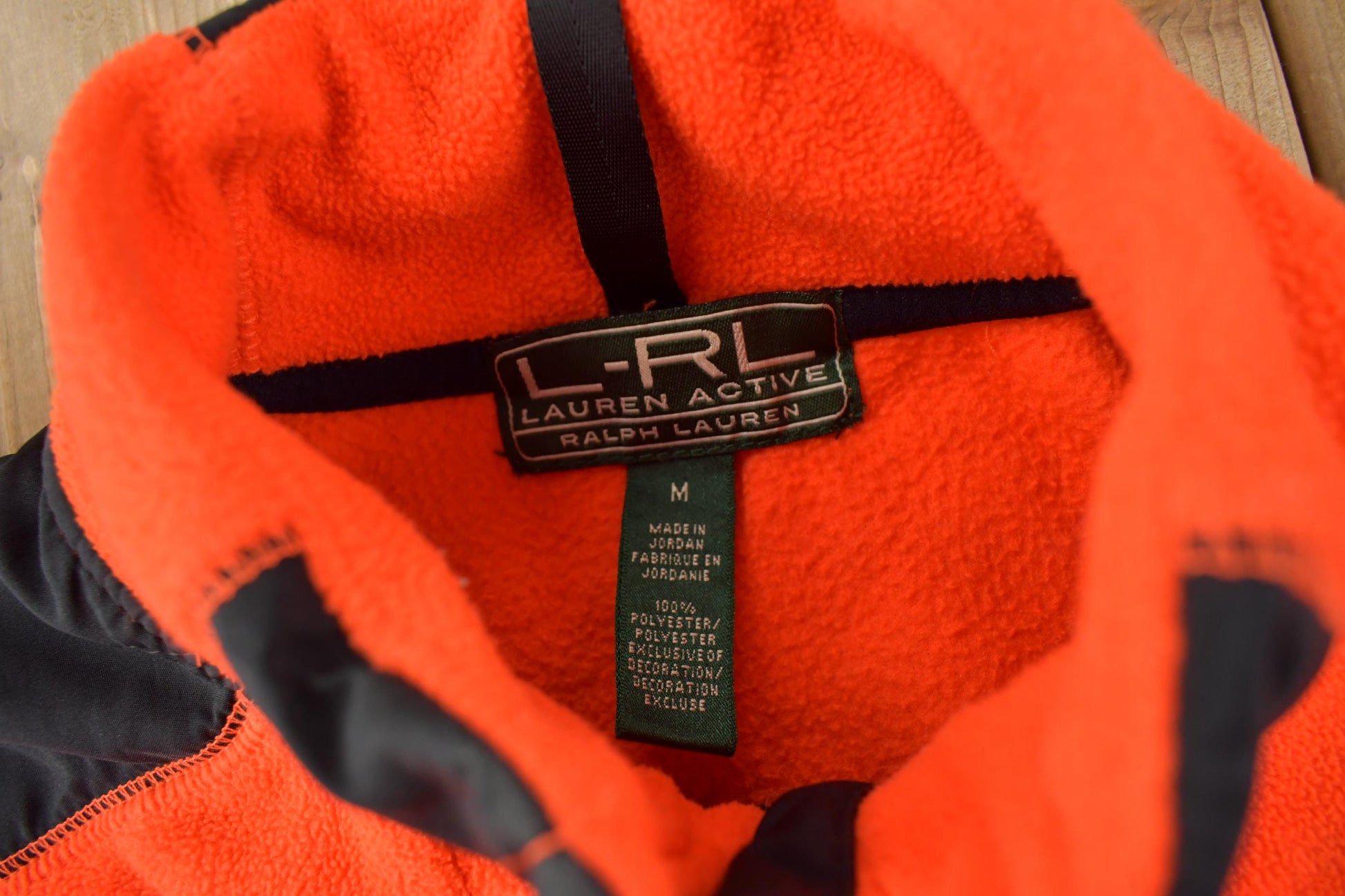 Vintage 1990s Lauren Ralph Lauren Omen's Orange Fleece Sweater