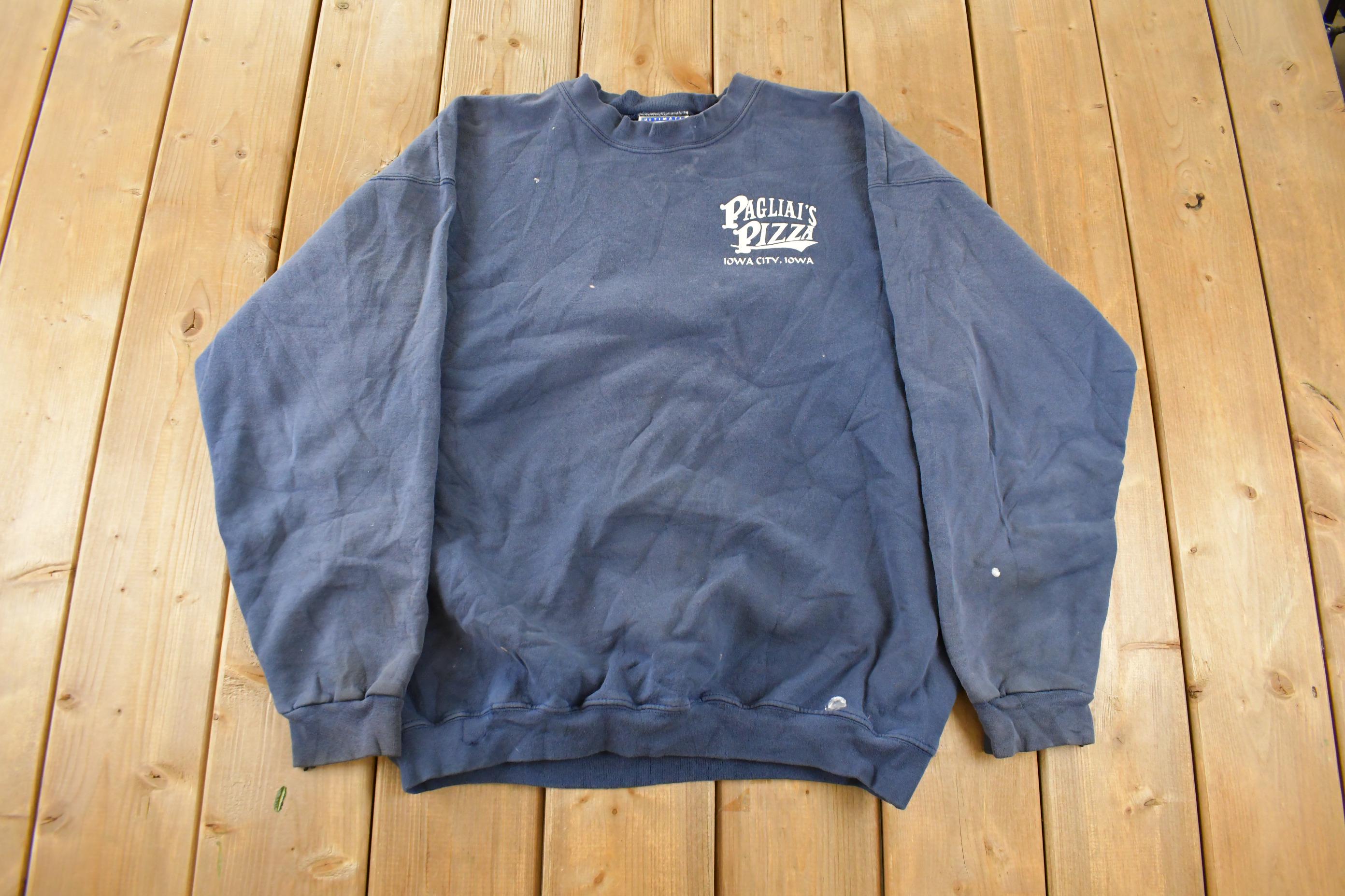 Vintage 1990s Pagliai's Pizza Promo Crewneck Sweatshirt Men's L