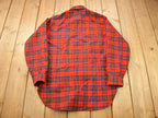 Vintage Country Traditionals By Pendleton Red Leslie Tartan Plaid Button Up Shirt