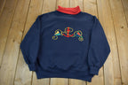 Vintage 1990s Sport Accent Fleece Sweater