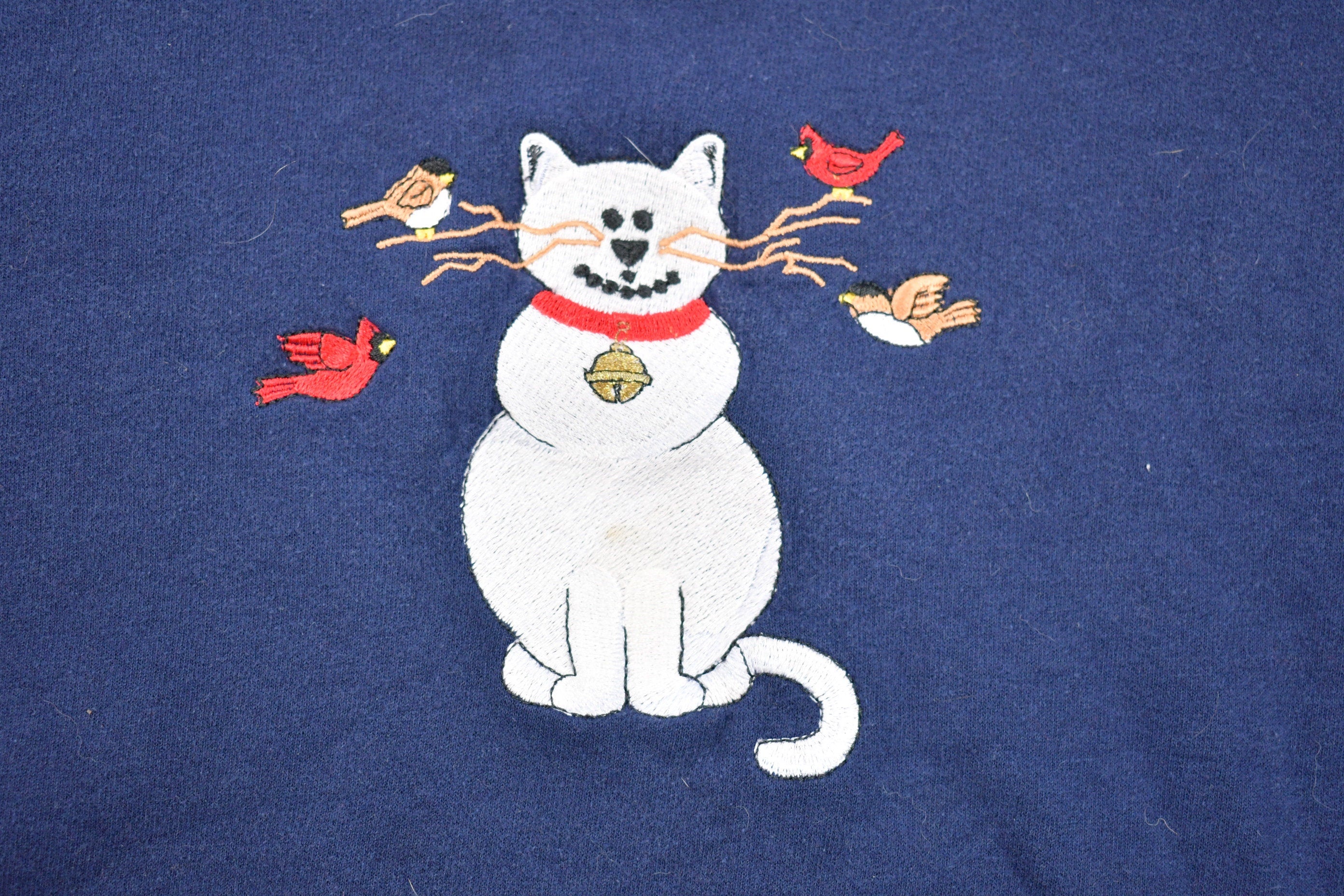 Vintage 1990s Cute Cat Crewneck