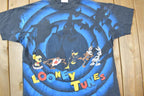 Vintage 1992 Looney Tunes All Over Print Spiral T-Shirt