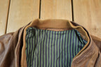 Vintage 1990s Brown Leather Casual Jacket Made In USA