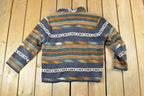 Vintage 1990s Two Twenty Light Abstract Knit Button Up Jacket