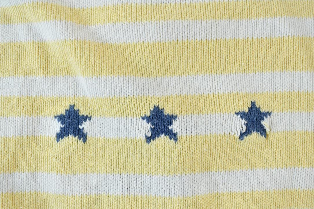 Vintage 1990s Christopher And Banks Star Knit Abstract Pattern Crewneck Sweater