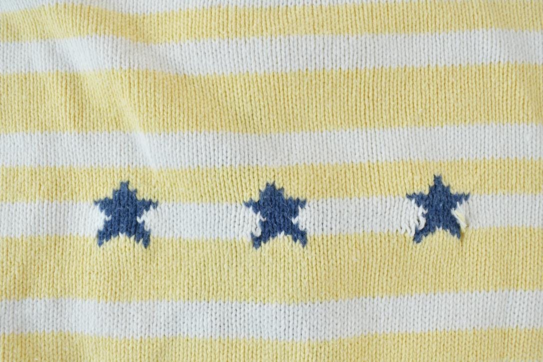 Vintage 1990s Christopher And Banks Star Knit Abstract Pattern Crewneck Sweater