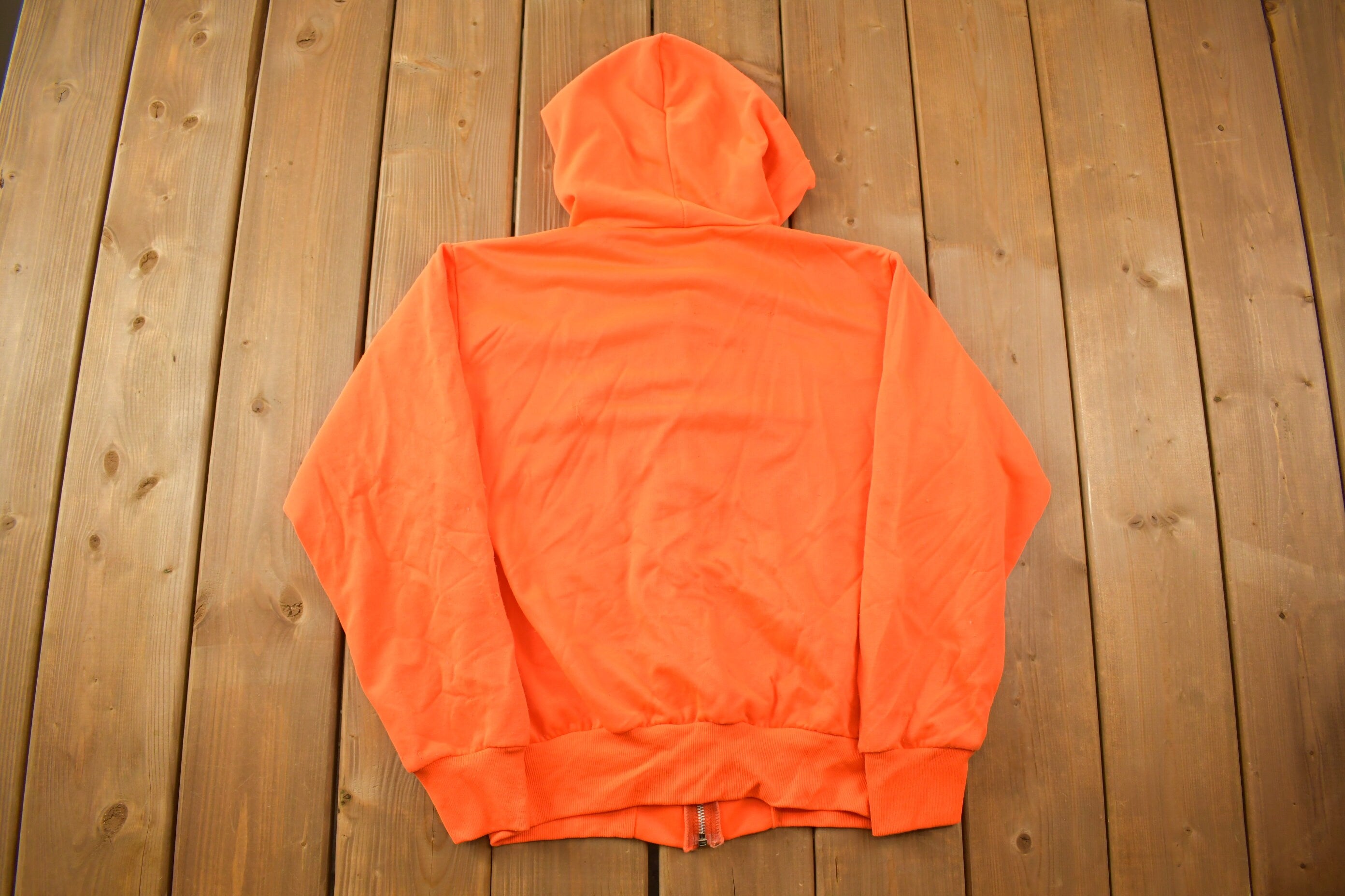 Vintage 1990s Neon Orange Bassett-Walker Hoodie