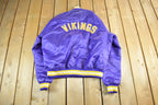 Vintage 1990s Minnesota Vikings Team Starter Pro Line NFL Satin Snap On Jacket