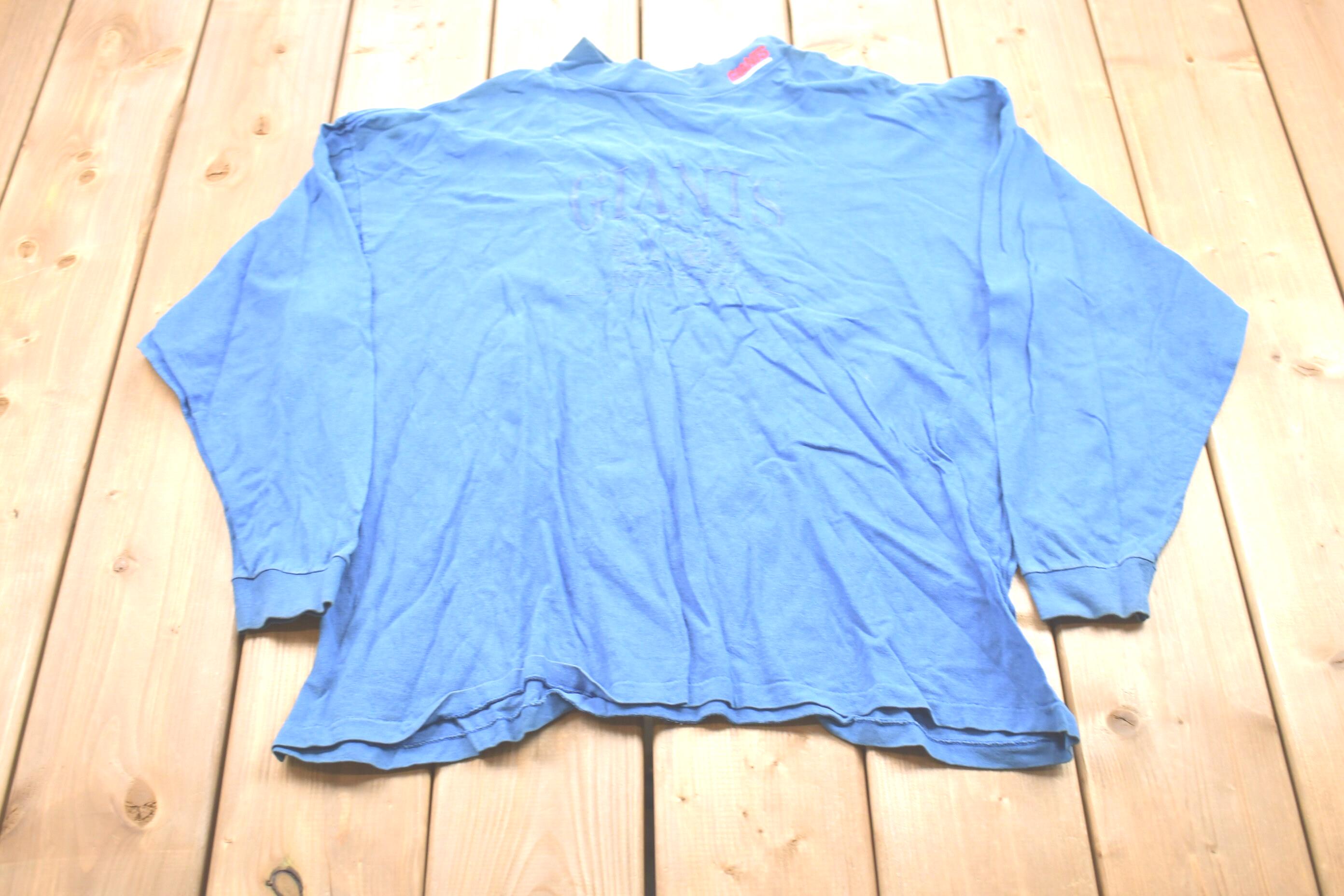 Vintage 1990s New York Giants NFL Logo7 Long Sleeved T-Shirt