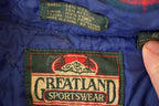 Vintage 1990s Greatland Sportswear Plaid LinedButton Up Sweater Men's L