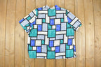 Vintage 1990s Allison Daley Women's Geometric Button Up Shirt