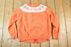 Vintage 1970s O'Connell's Pure New Wool Knit Abstract Pattern Button up Sweater Women's Large