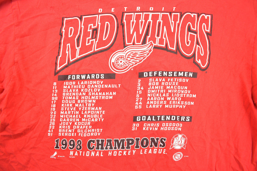 Vintage 1998 Detroit Red Wings Stanley Cup Champions T-Shirt