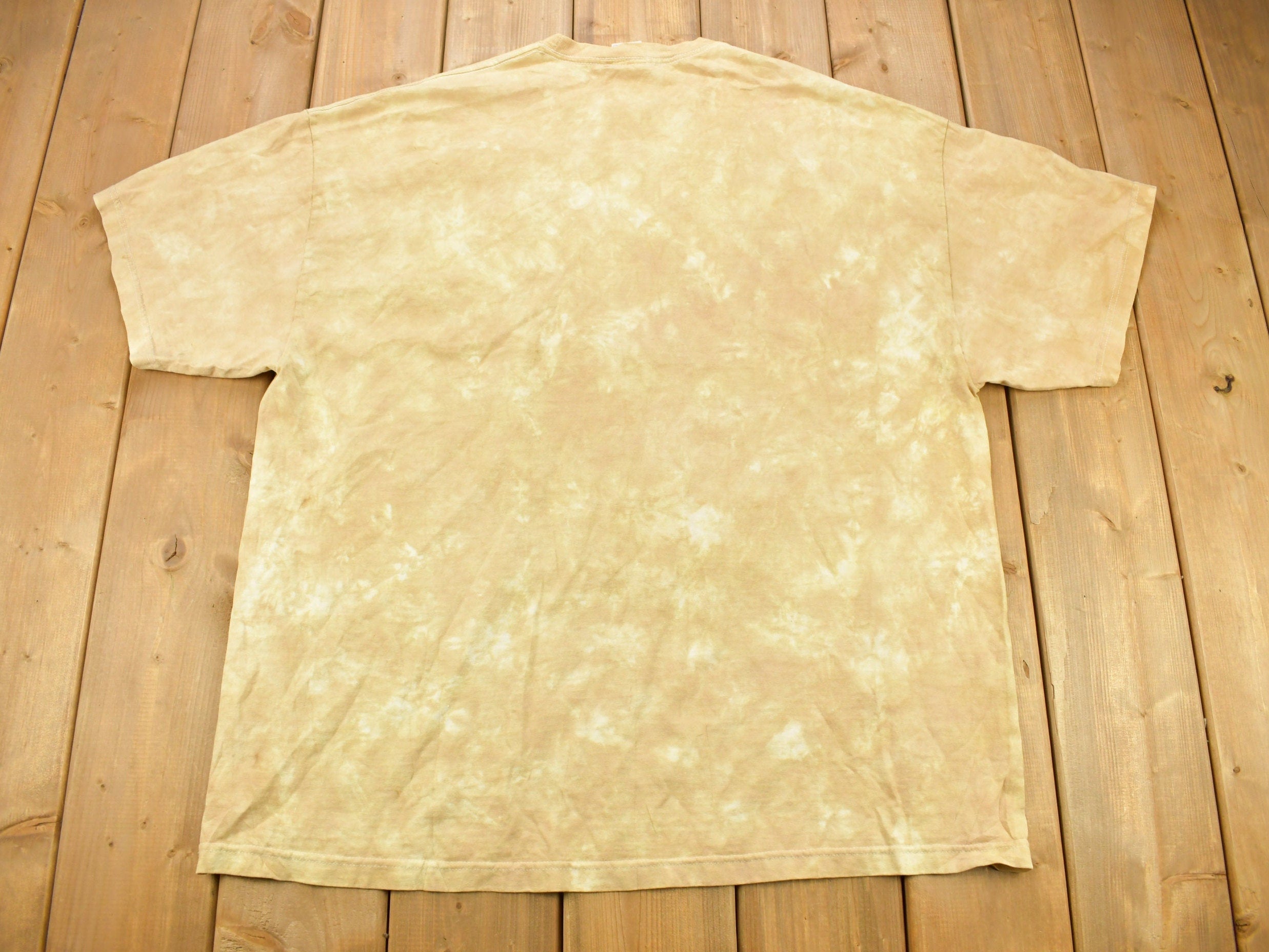 Vintage 1994 Lion Theme Tie Dye Graphic Liquid Blue T-Shirt