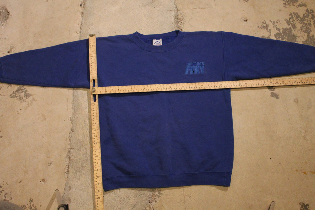 Vintage 1990s Niagara's Fury Embroidered Crewneck Sweater / Vintage Tourist Sweatshirt / Souvenir / Pullover Sweatshirt / Made In USA