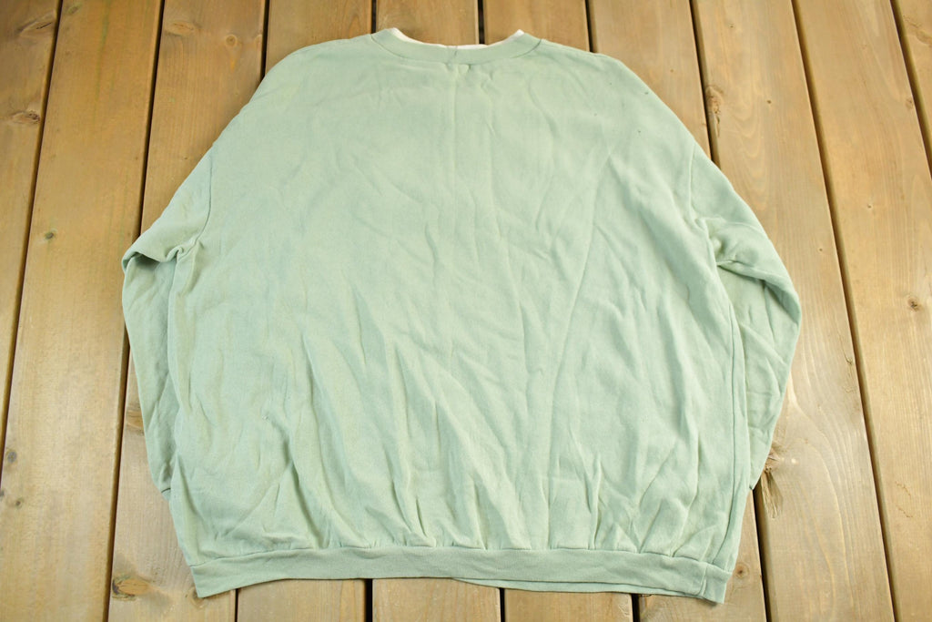 Vintage 1990s Cute Double Collar Grandma Crewneck Sweatshirt Womens 2X