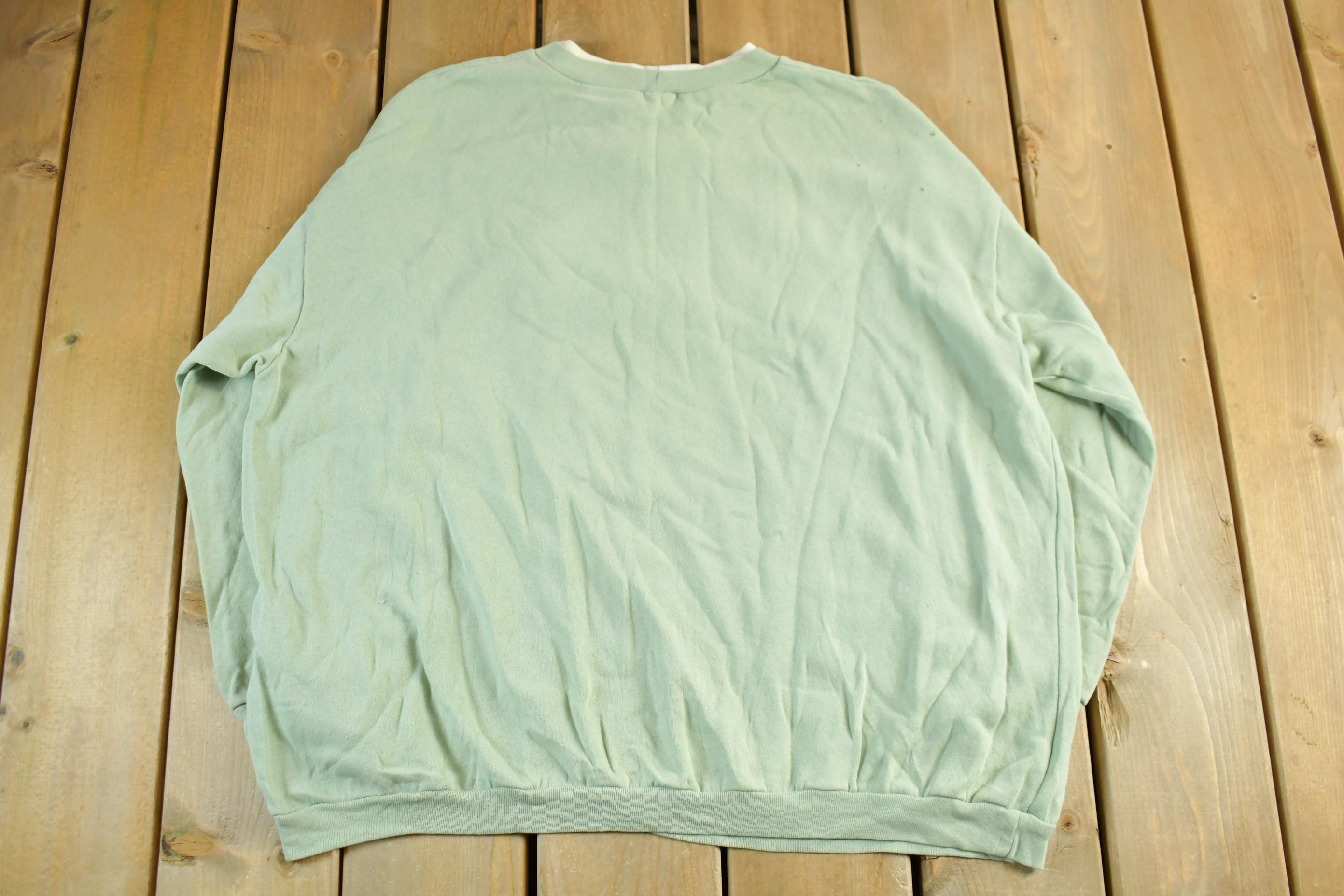 Vintage 1990s Cute Double Collar Grandma Crewneck Sweatshirt Womens 2X