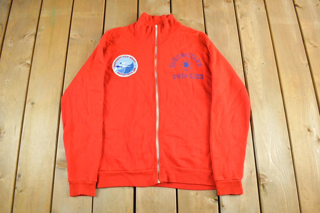 Vintage 1974 Champion Schenectady Swim Club Zip Up Sweatshirt