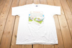Vintage 1990 Cal Cru Funny Boating Graphic T Shirt