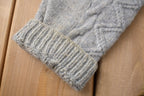 Vintage 1980s 3D Grey Cable Knit Cardigan Sweater