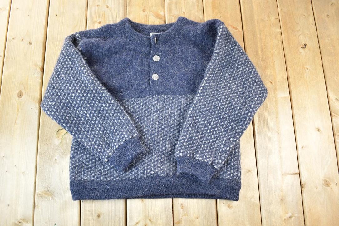 Vintage 1990s LL Bean Wool Knit Sweater Men's M / Vintage 90s Wool Crewneck / Outdoorsman / Vintage Wool Ll Bean Knit / Winter Sweatshirt