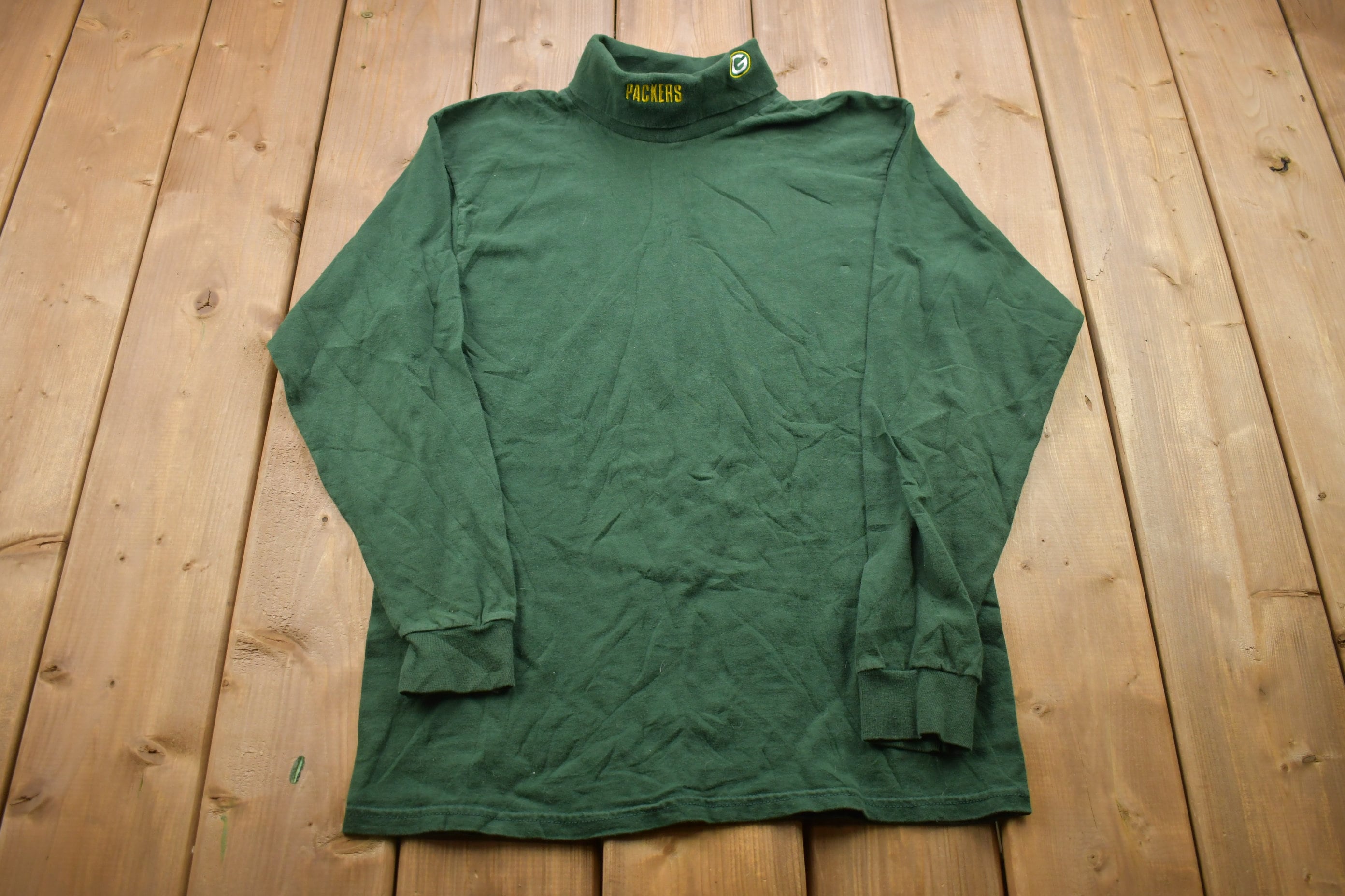 Vintage 1990s Green Bay \Packers NFL Turtleneck Long Sleeve Shirt