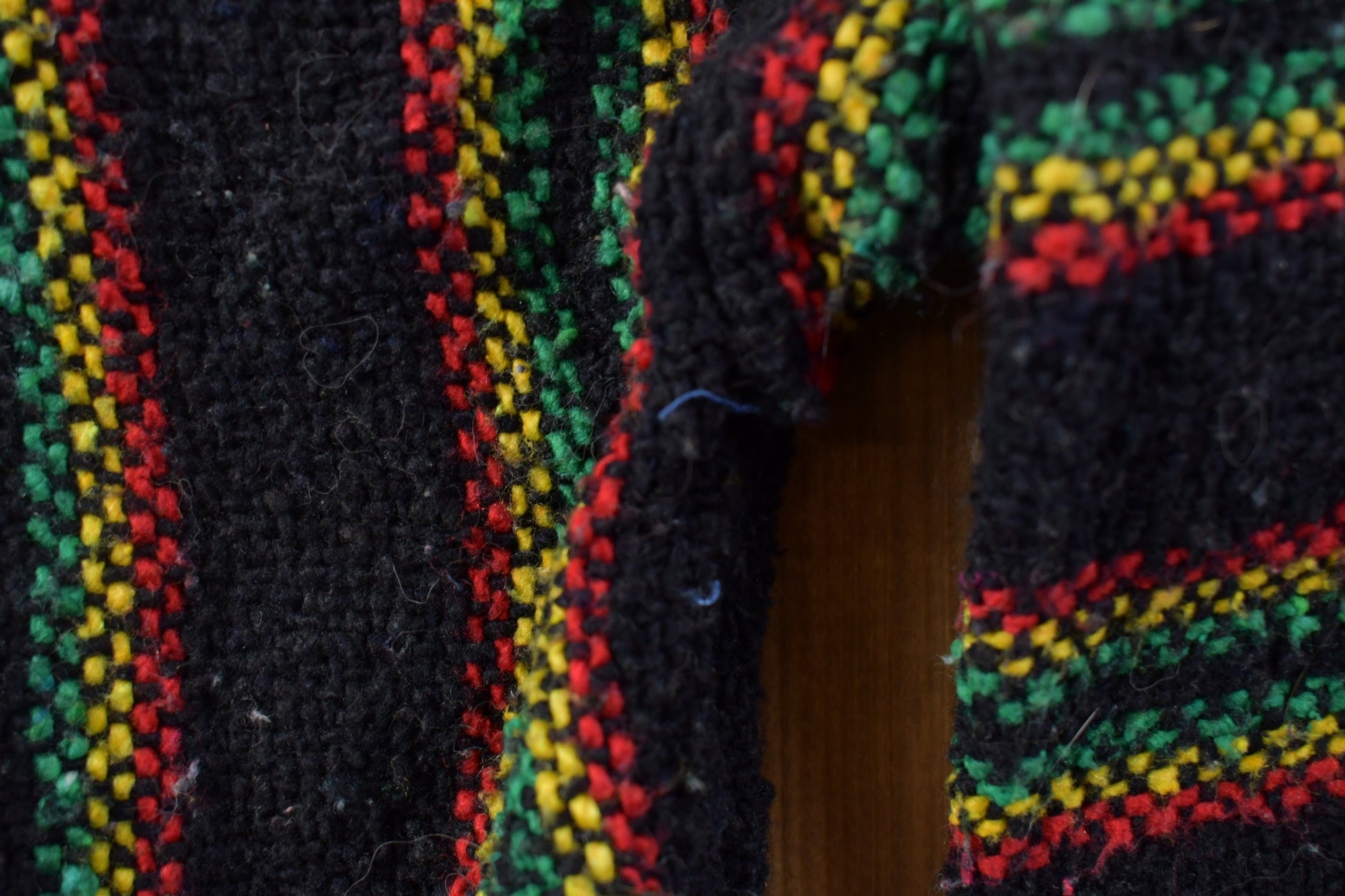 Vintage 1990s Baja Hooded Pullover Striped Knit Poncho Blanket Hoodie