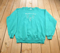 Vintage 1990s Grandmas Flock Dogs Embroidered Crewneck Sweatshirt Made In USA
