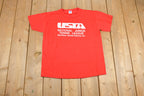 Vintage 1980s Russell Athletic Tennis League Made In USA T Shirt