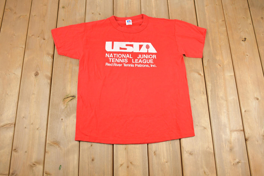 Vintage 1980s Russell Athletic Tennis League Made In USA T Shirt