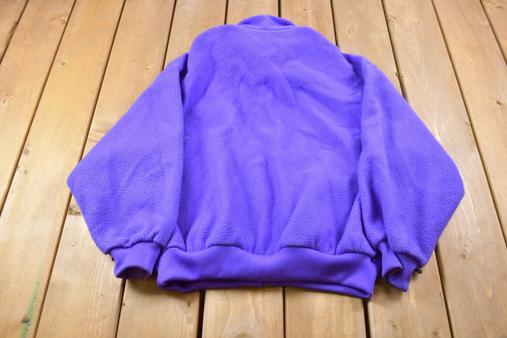 Vintage 1990s Izzi Full Zip Purple Fleece Sweatshirt  Full Zip  Outdoorsman  Streetwear  Outerwear  winter Wear  Fall Wear