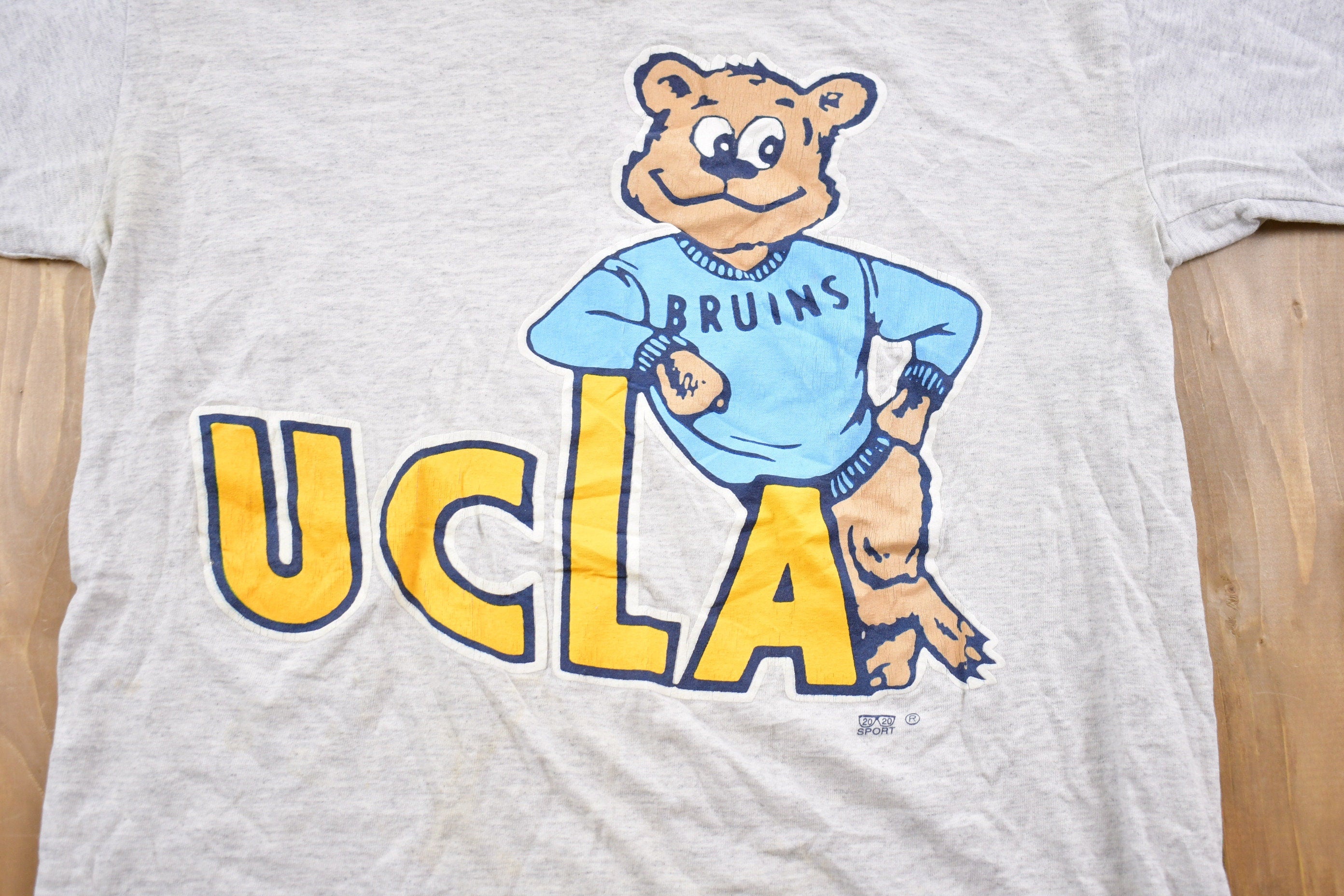 Vintage 1990s University of California Los Angeles Bruins Bear Graphic Collegiate T-Shirt  NCAA Tee  Americana  Sportswear  Athleisure