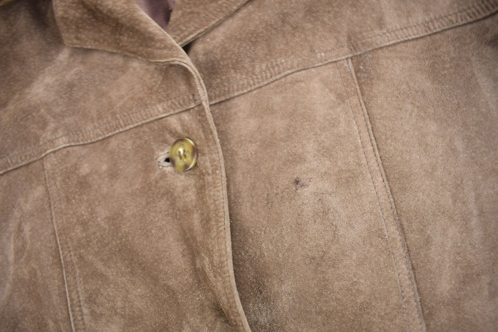 Vintage 1990s David Brooks Brown Leather Jacket