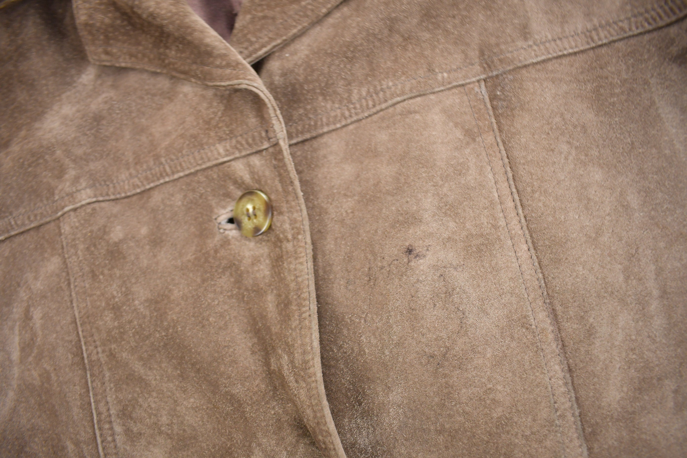 Vintage 1990s David Brooks Brown Leather Jacket /