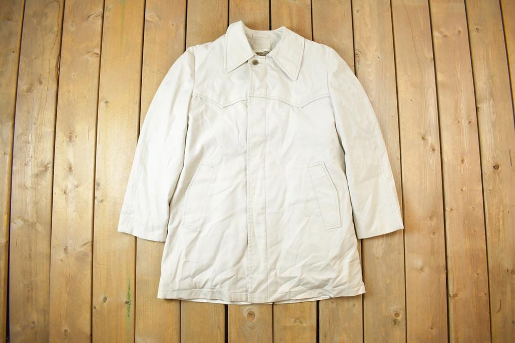 Vintage 1980s London Fog Synthetic Fur Lined Trench Coat Made In USA