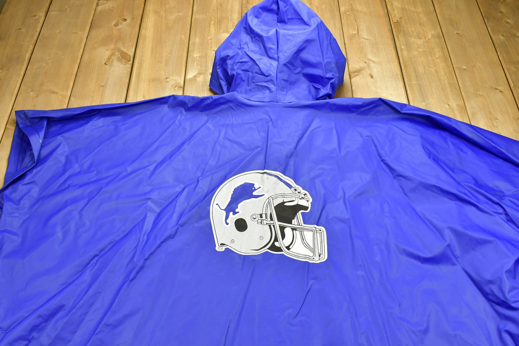 Vintage 1990s Detroit Lions NFL Massive Rain Poncho