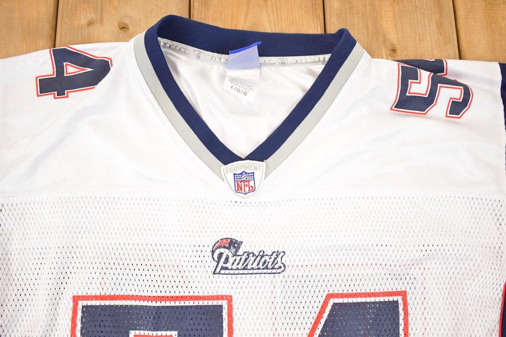 Vintage Y2K Reebok New England Patriots Tedy Bruschi NFL Jersey Men's L / Football Fan Apparel / 2000s Sportswear / Single Stitch Tee