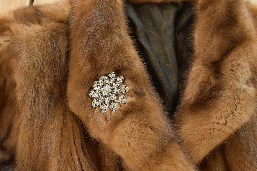 Vintage 1980s Mink Fur Coat Full Length Adult Large