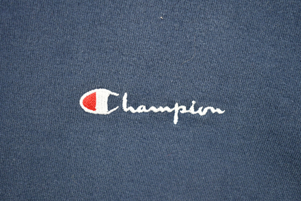 Vintage Champion Navy Embroidered Crewneck / Vintage Champion Sweatshirt / Streetwear / Pullover Sweatshirt / Blank / Essential