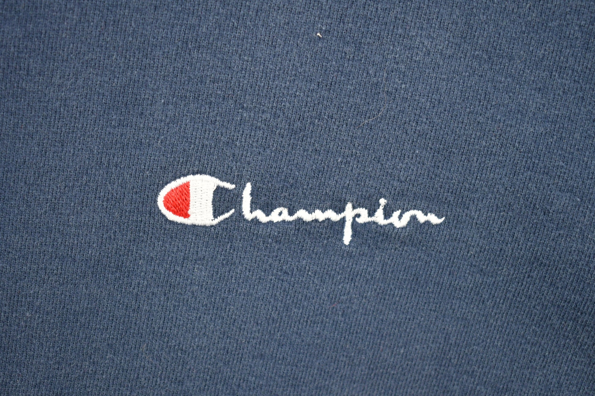 Vintage Champion Navy Embroidered Crewneck / Vintage Champion Sweatshirt / Streetwear / Pullover Sweatshirt / Blank / Essential